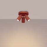 Plafond Karbon 3P Roter Ocker Moderne Spot-Deckenleuchte-Leuchtezauber