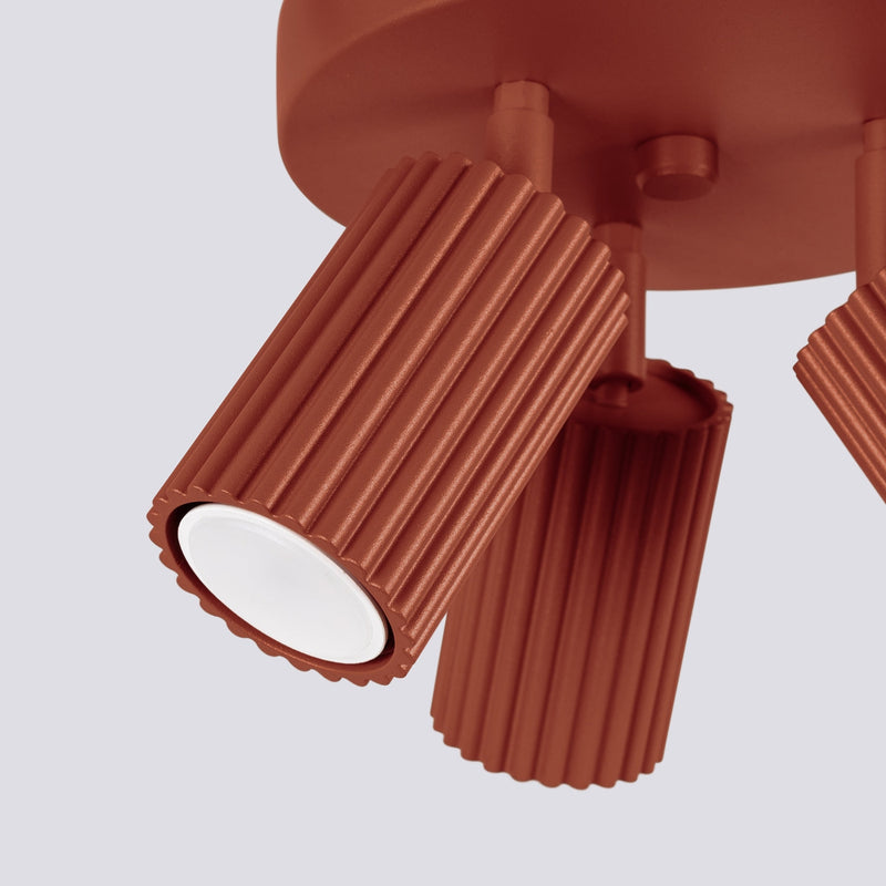 Plafond Karbon 3P Roter Ocker Moderne Spot-Deckenleuchte-Leuchtezauber