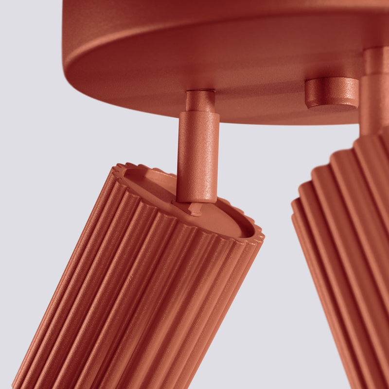 Plafond Karbon 3P Roter Ocker Moderne Spot-Deckenleuchte-Leuchtezauber