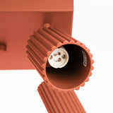 Plafond Karbon 4 Roter Ocker Stilvolle Farbnote Im Industriedesign-Leuchtezauber