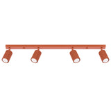 Plafond Karbon 4-Flammig Roter Ocker Loft-Stil Für Große Räume-Leuchtezauber