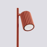 Tischlampe Karbon Roter Ocker – Farbige Tischleuchte Mit Textilschirm-Leuchtezauber