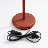 Tischlampe Karbon Roter Ocker – Farbige Tischleuchte Mit Textilschirm-Leuchtezauber