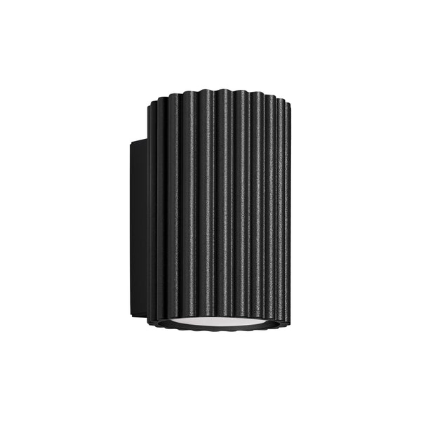 Wandleuchte Karbon 10 Schwarz Kleine Design-Wandleuchte In Tiefem Schwarz Mit Klarer Form-Leuchtezauber