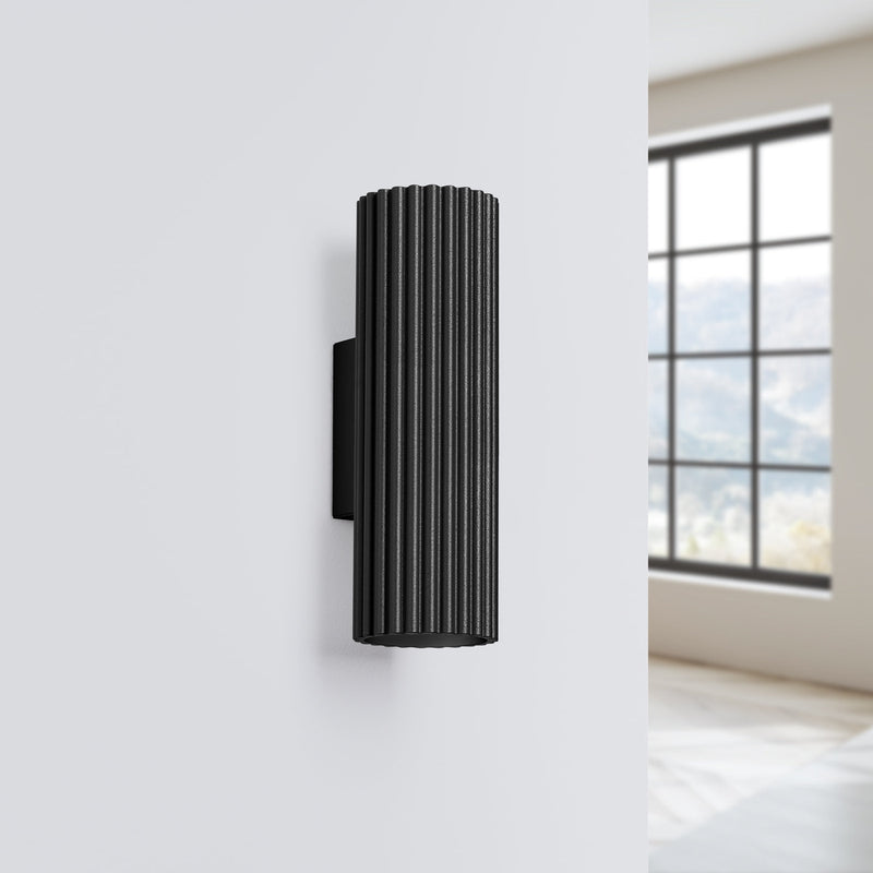 Wandleuchte Karbon 20 Schwarz Elegante Schwarze Wandleuchte Mit Minimalistischer Silhouette-Leuchtezauber
