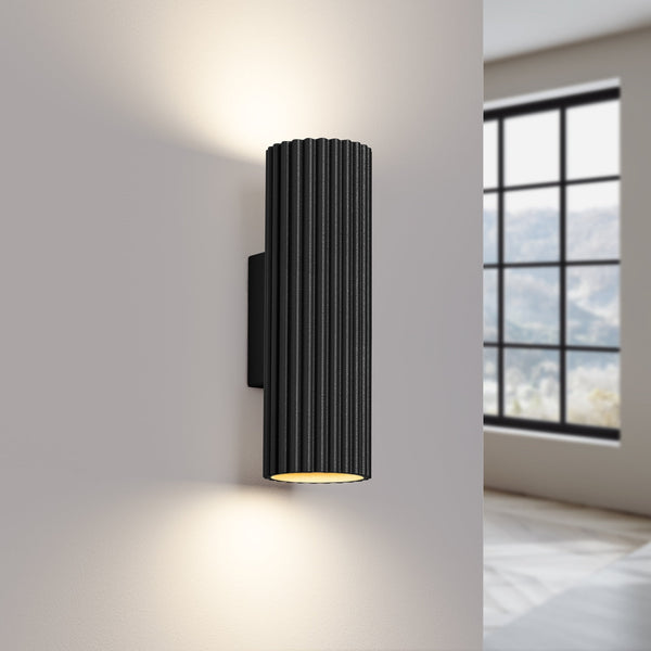 Wandleuchte Karbon 20 Schwarz Elegante Schwarze Wandleuchte Mit Minimalistischer Silhouette-Leuchtezauber