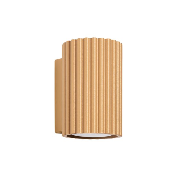 Wandleuchte Karbon 10 Golden Kompakte Akzentlampe In Warmem Goldton Mit Klarer Form-Leuchtezauber
