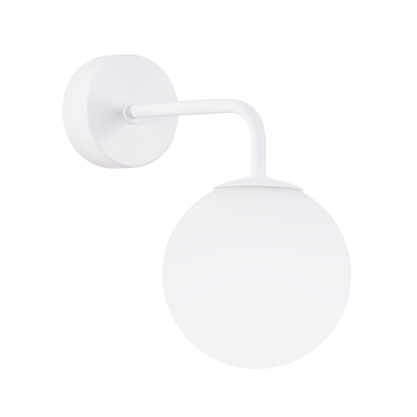Wandlampe Astral 1 Weiß Moderne Wandlampe Mit Halbkugel-Design In Weiß-Leuchtezauber