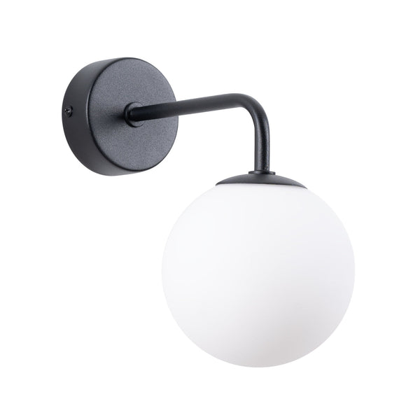 Wandlampe Astral 1 Schwarz Futuristische 1-Flammige Wandlampe Mit Halbkugel-Design-Leuchtezauber