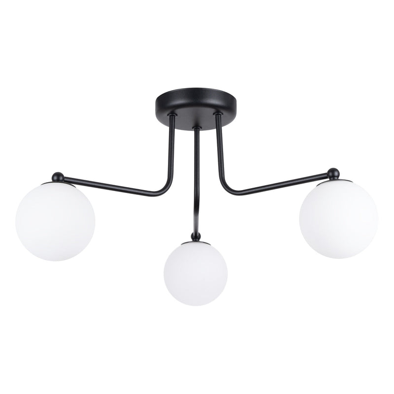 Kronleuchter Astral 3-flammig Schwarz – Geometrisches Design-Leuchtezauber