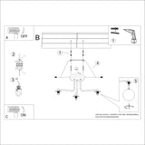 Kronleuchter Astral 3-flammig Schwarz – Geometrisches Design-Leuchtezauber