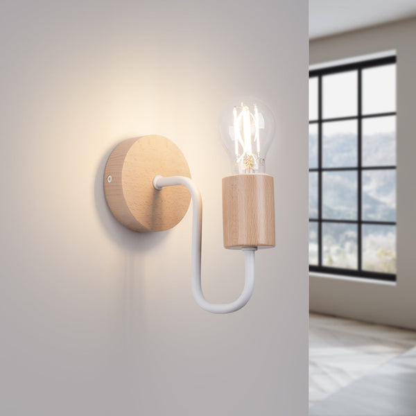 Wandlampe Timbo Weiß Moderne Weiße Wandleuchte Mit Verstellbarem Leuchtspot-Leuchtezauber