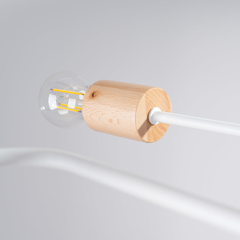 Kronleuchter Timbo 4-flammig Weiß – Elegante LED-Leuchte-Leuchtezauber