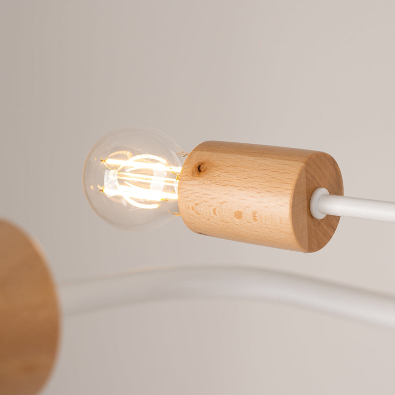 Kronleuchter Timbo 6-flammig Weiß – Designleuchte in Weiß-Leuchtezauber