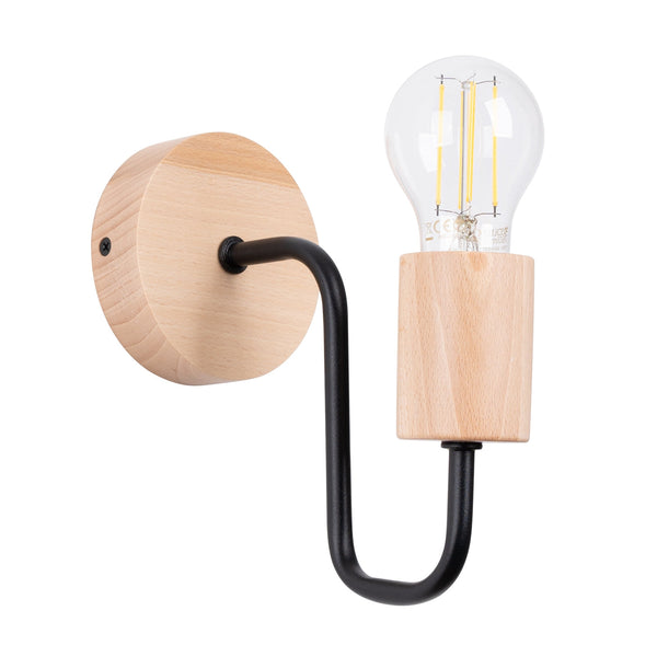 Wandlampe Timbo Schwarz Stilvolle Schwarze Wandlampe Mit Zylindrischem Leuchtkopf-Leuchtezauber
