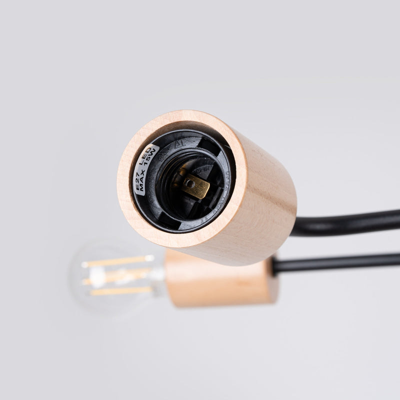 Kronleuchter Timbo 4-flammig Schwarz – Minimalistisches Design-Leuchtezauber