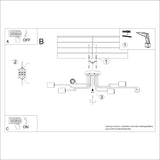 Kronleuchter Timbo 6-flammig Schwarz – LED Deckenleuchte-Leuchtezauber