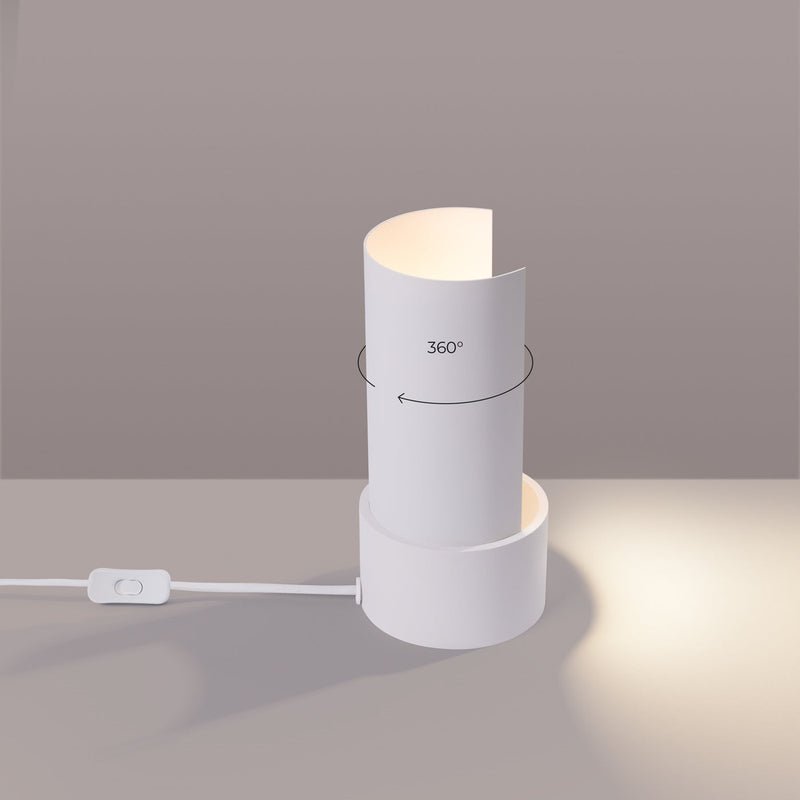 Tischlampe Flash Weiß – Led-Tischlampe Mit Verchromtem Standfuß-Leuchtezauber