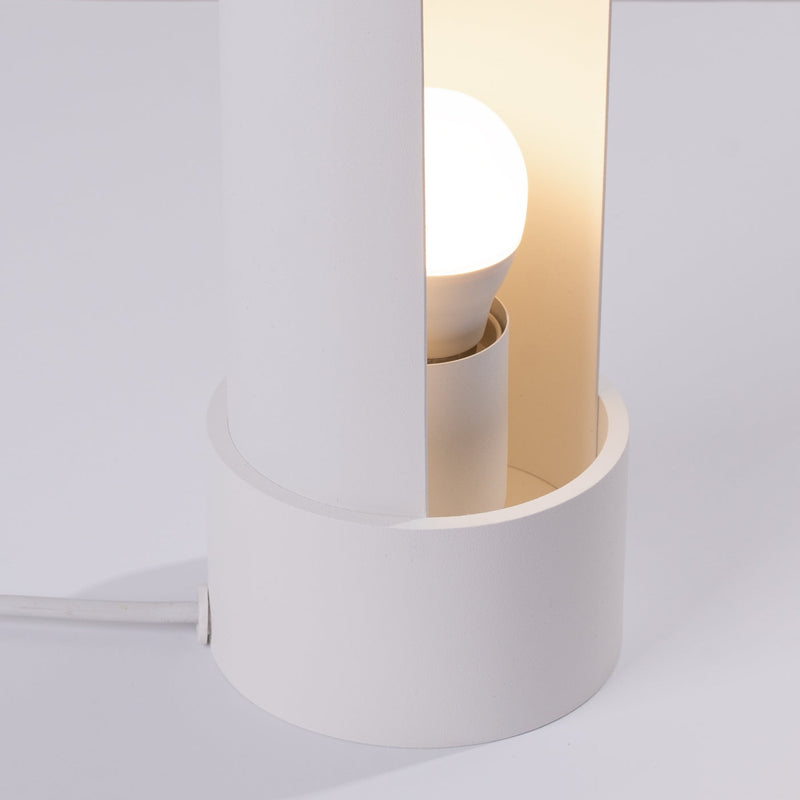 Tischlampe Flash Weiß – Led-Tischlampe Mit Verchromtem Standfuß-Leuchtezauber
