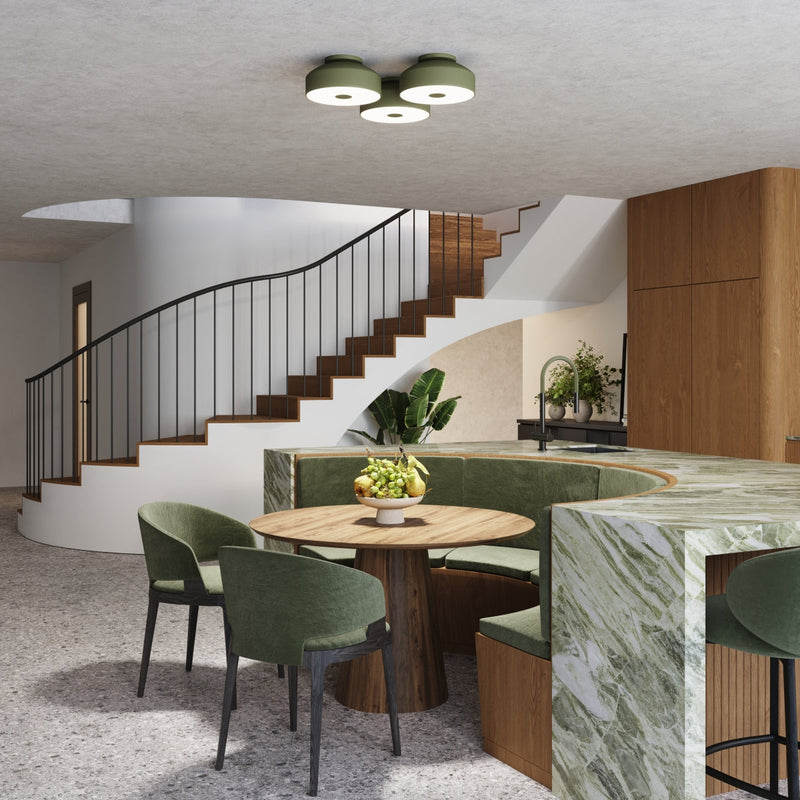 Plafond Omiq Olivgrün Stilvolle Farbe Trifft Minimalistisches Design-Leuchtezauber