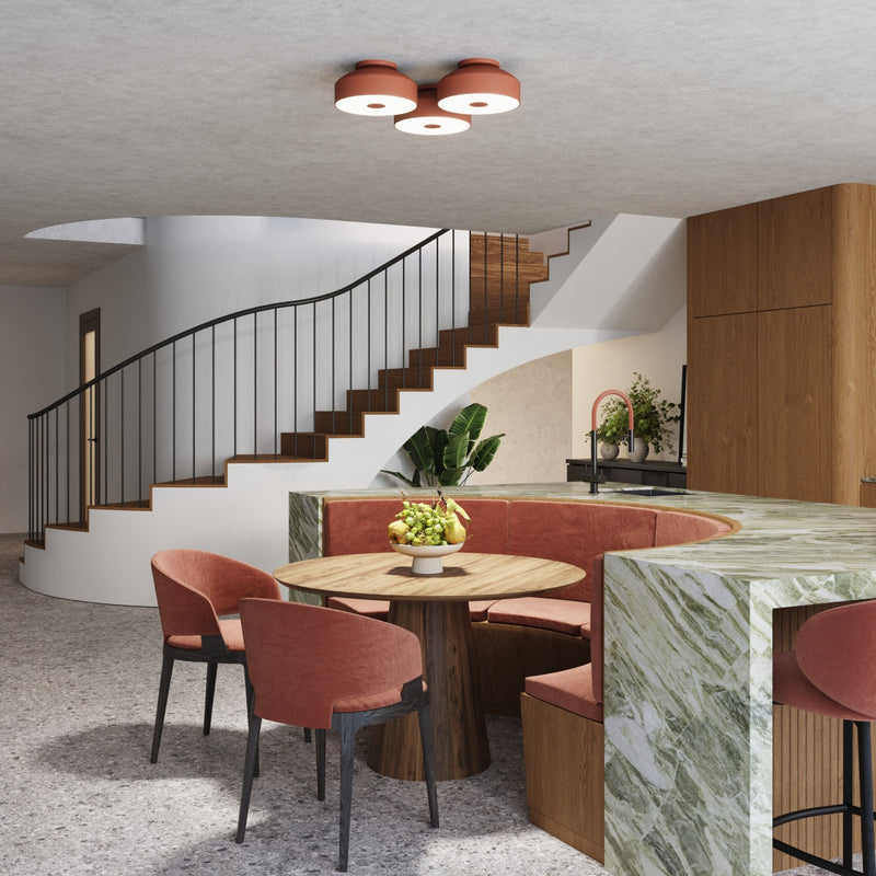 Plafond Omiq Roter Ocker Moderne Deckenleuchte Für Wohnräume-Leuchtezauber