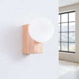Wandleuchte Bulbo Naturholz Stilvolle Wandlampe Aus Echtem Holz Für Warmes Wohnambiente-Leuchtezauber