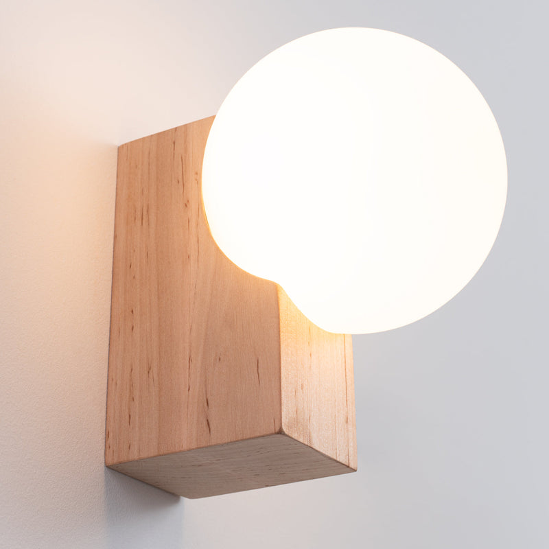 Wandleuchte Bulbo Naturholz Stilvolle Wandlampe Aus Echtem Holz Für Warmes Wohnambiente-Leuchtezauber