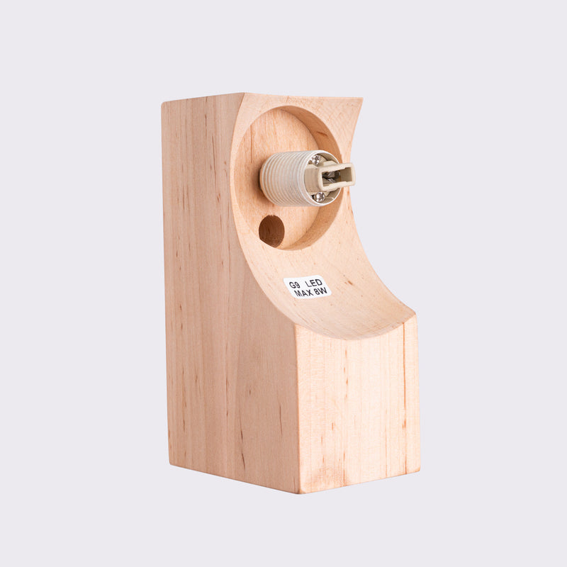 Wandleuchte Bulbo Naturholz Stilvolle Wandlampe Aus Echtem Holz Für Warmes Wohnambiente-Leuchtezauber