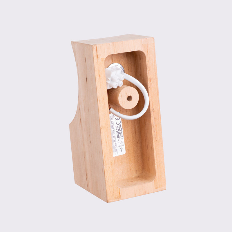 Wandleuchte Bulbo Naturholz Stilvolle Wandlampe Aus Echtem Holz Für Warmes Wohnambiente-Leuchtezauber