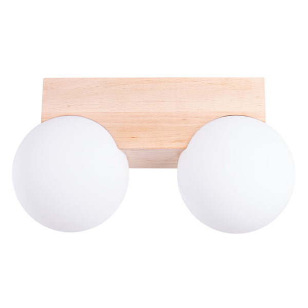 Deckenlampe Bulbo 2-Flammig Naturholz Stilvoll & Natürlich-Leuchtezauber