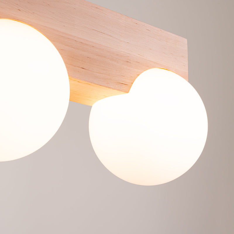 Deckenlampe Bulbo 2-Flammig Naturholz Stilvoll & Natürlich-Leuchtezauber