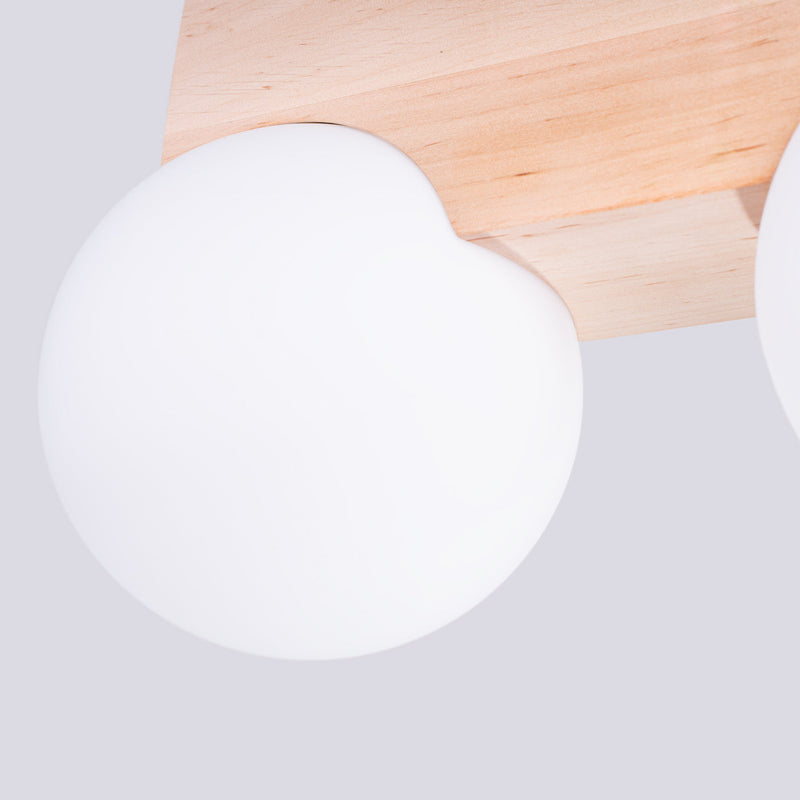 Deckenlampe Bulbo 2-Flammig Naturholz Stilvoll & Natürlich-Leuchtezauber