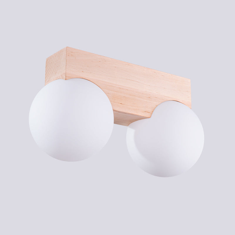 Deckenlampe Bulbo 2-Flammig Naturholz Stilvoll & Natürlich-Leuchtezauber