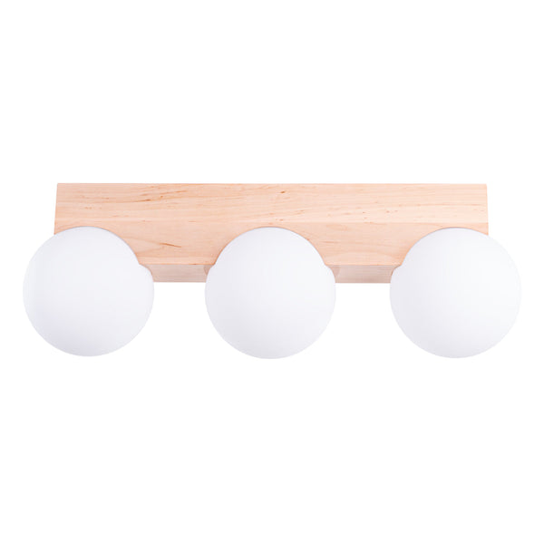 Deckenlampe Bulbo 4-Flammig Naturholz Skandinavisches Design-Leuchtezauber