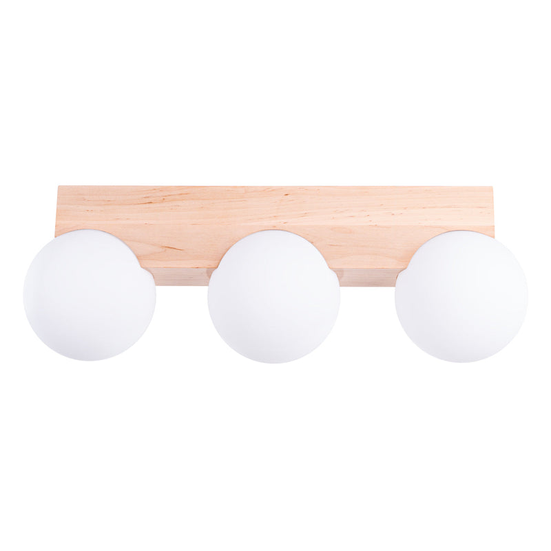 Deckenlampe Bulbo 4-Flammig Naturholz Skandinavisches Design-Leuchtezauber