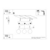 Deckenlampe Bulbo 4-Flammig Naturholz Skandinavisches Design-Leuchtezauber