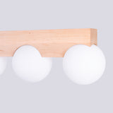Deckenlampe Bulbo 4-Flammig Naturholz Skandinavisches Design-Leuchtezauber