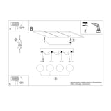 Deckenlampe Bulbo 4-Flammig Naturholz Skandinavisches Design-Leuchtezauber