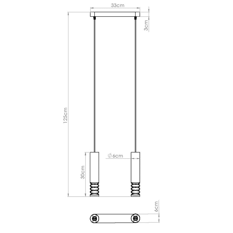 LED Pendelleuchte Lami 2-flammig Weiß – Minimal Design-Leuchtezauber