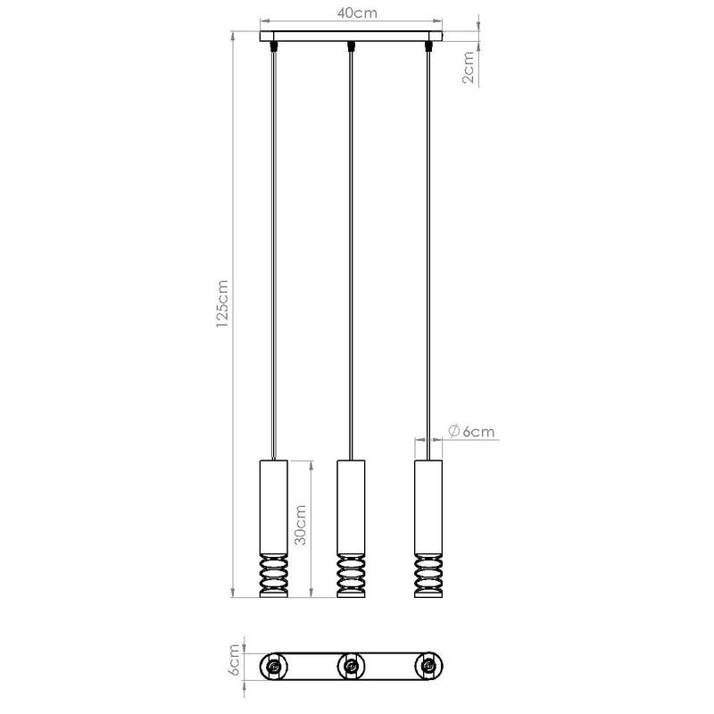 LED Pendelleuchte Lami Lang 3-flammig Weiß – Modern & Elegant-Leuchtezauber
