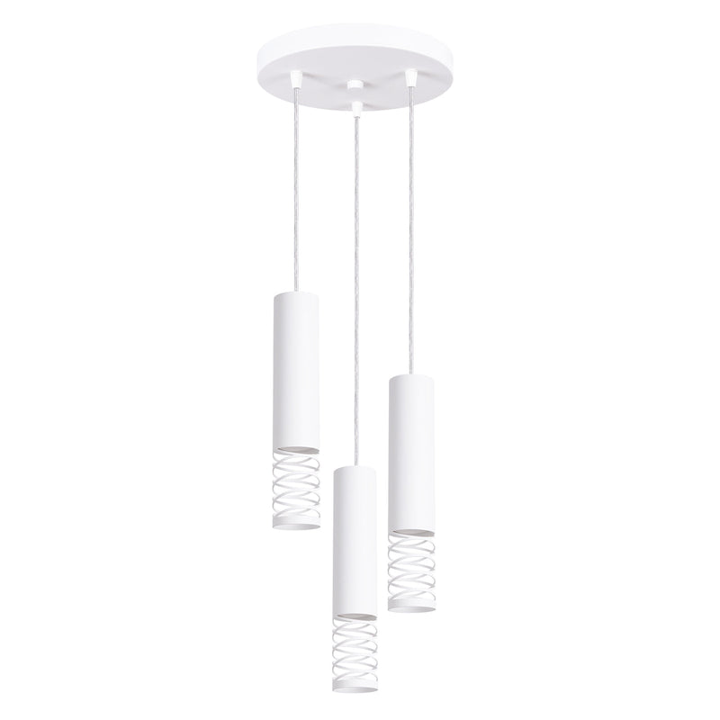 LED Pendelleuchte Lami 3-flammig Weiß – Runde Designlampe-Leuchtezauber