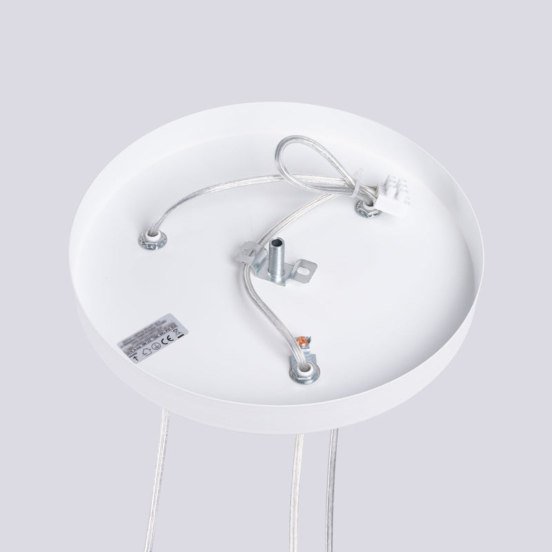 LED Pendelleuchte Lami 3-flammig Weiß – Runde Designlampe-Leuchtezauber