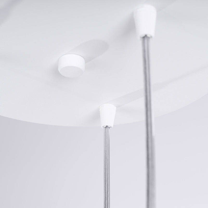 LED Pendelleuchte Lami 3-flammig Weiß – Runde Designlampe-Leuchtezauber
