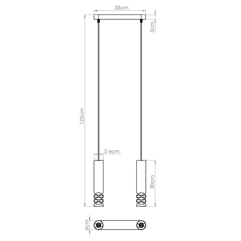 LED Pendelleuchte Liro 2-flammig Weiß – Minimalistisches Design-Leuchtezauber