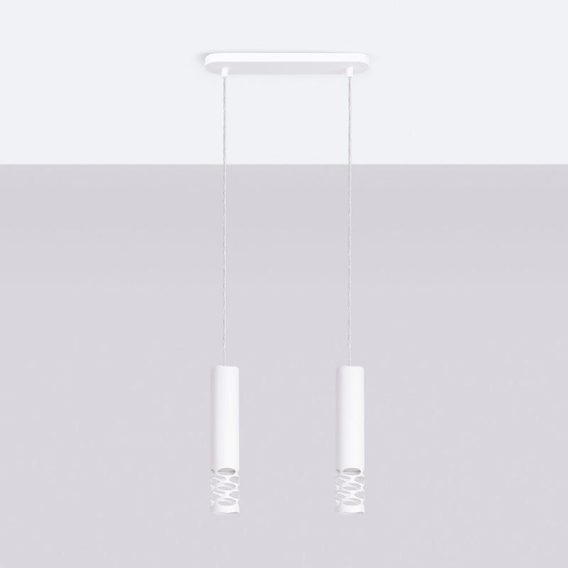 LED Pendelleuchte Liro 2-flammig Weiß – Minimalistisches Design-Leuchtezauber