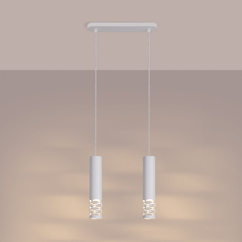 LED Pendelleuchte Liro 2-flammig Weiß – Minimalistisches Design-Leuchtezauber