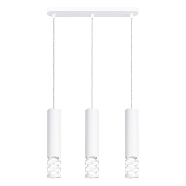 LED Pendelleuchte Liro Lang 3-flammig Weiß – Designleuchte-Leuchtezauber