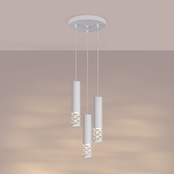 LED Pendelleuchte Liro 3-flammig Weiß – Modernes Design-Leuchtezauber