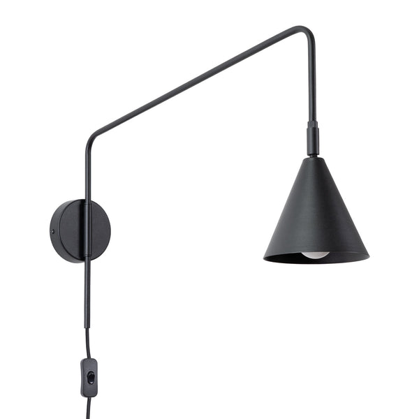 Wandleuchte Nox Schwarz Elegante Wandlampe In Tiefem Schwarz Mit Warmem Licht-Leuchtezauber