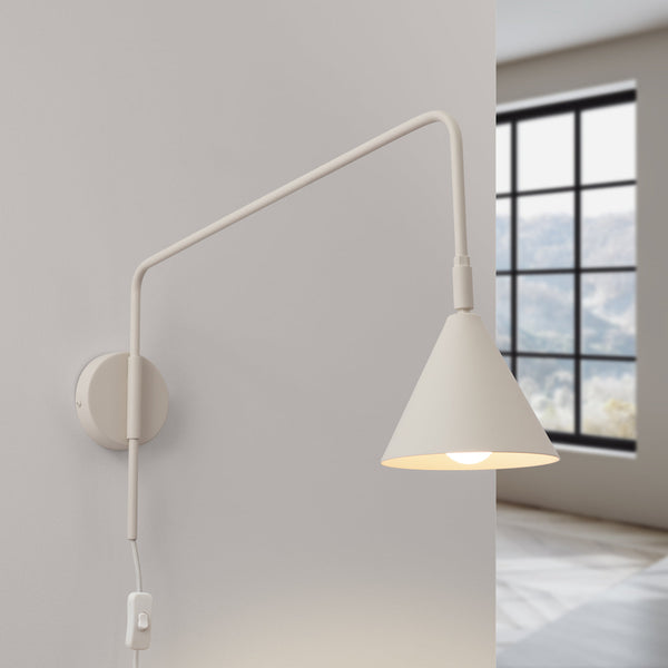 Wandleuchte Nox Beige Dezente Wandlampe Für Gemütliches Lichtambiente-Leuchtezauber